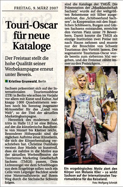 int. tourism fair Berlin, Internationale Tourismusboerse Berlin, Zeitungsartikel, press article 